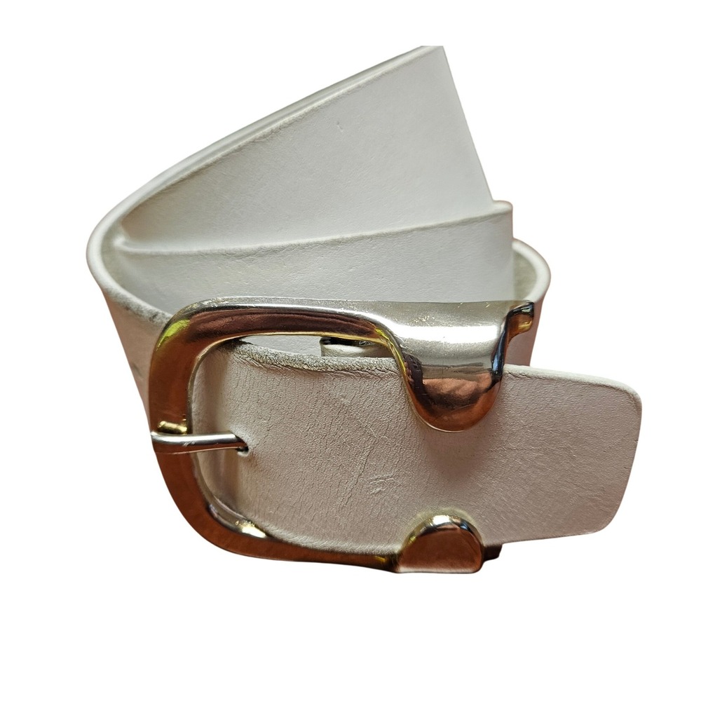 Vtg Oil Tanned Leather Belt Size 36 Buckle Retro 80s/90s Motocore Streetwear - Picture 3 of 11